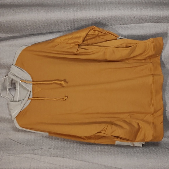 SHEIN Gold & Gray Oversized Hoodie with Pockets Sz XXL - Picture 2 of 8